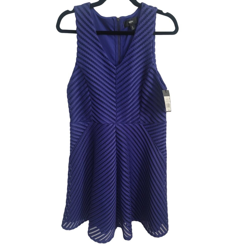 Mossimo Women's Sleeveless Purple Fit and Flare Dress Size L
